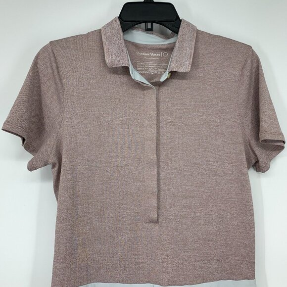 Outdoor Voices Players Polo Bodysuit Button Down Short Sleeve - Picture 3 of 10